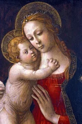 Loira Atlántico N* 091 - NantesMuseo de Bellas Artes - “Virgen y Niño” - Maestro del “Tondo Miller” - Primitivo italiano del siglo XV